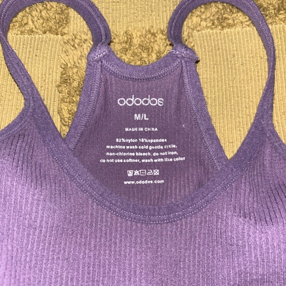 Ododos Purple Ribbed Tank Top - Picture 2 of 2